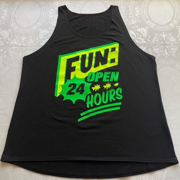 Zumba Fitness Black Tank-Top Shirt Women’s Size L Logo Printed Activewear Dance - Picture 6 of 16